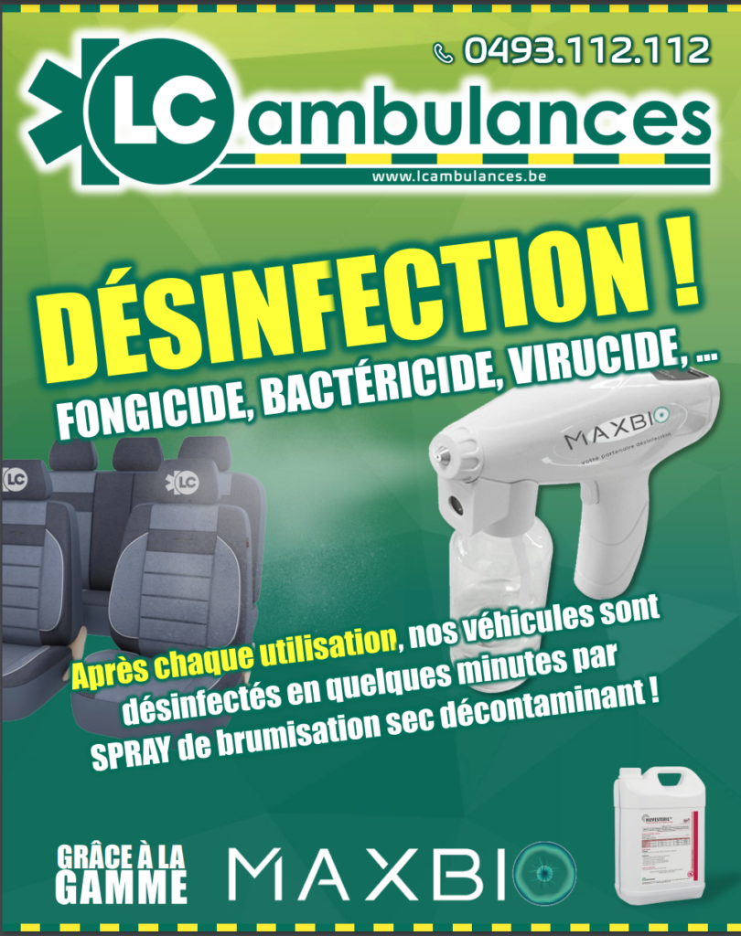 LC Ambulances réalise la désinfection des véhicules avec un spray brumisation